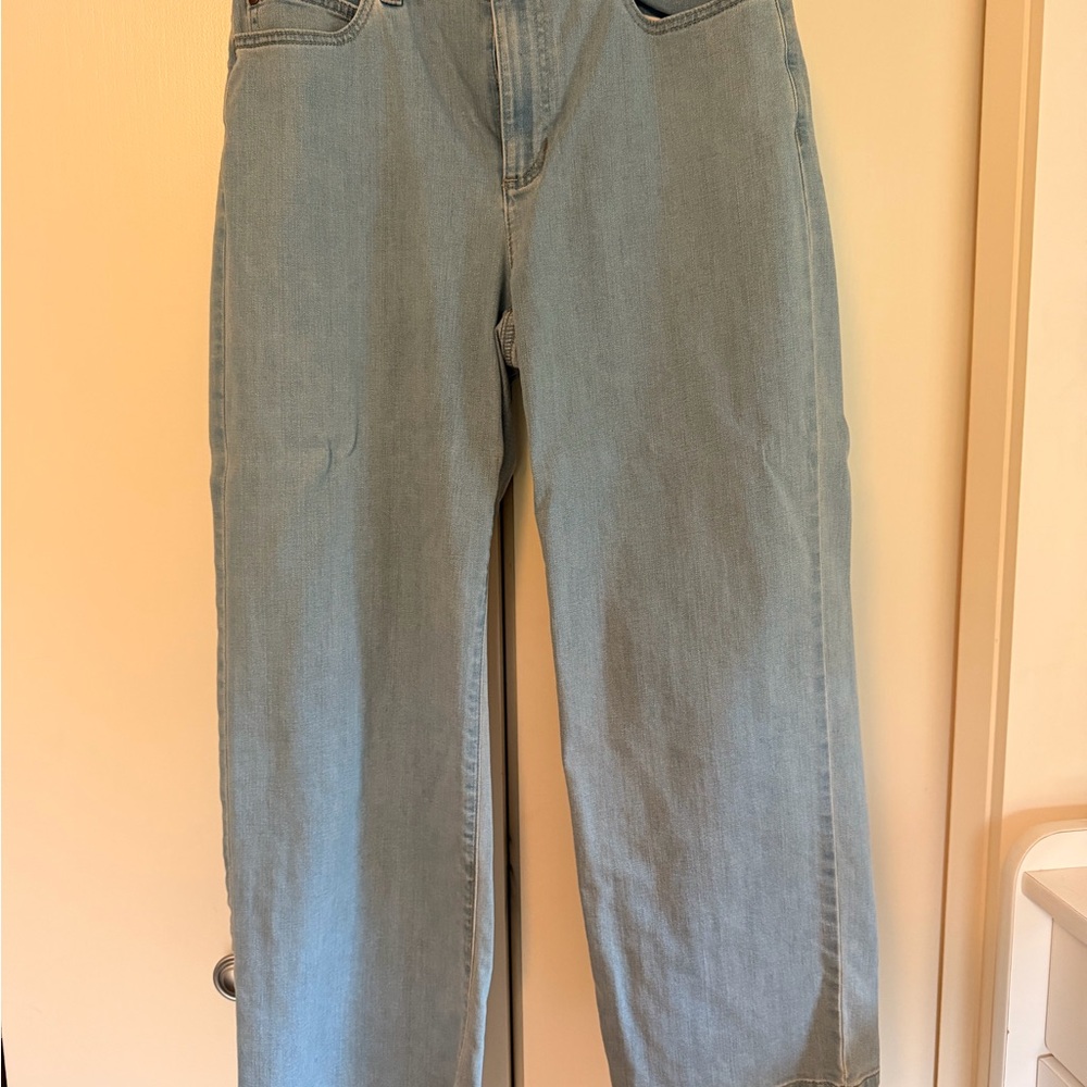 Eileen Fisher Light Wash Straight-Leg Jeans